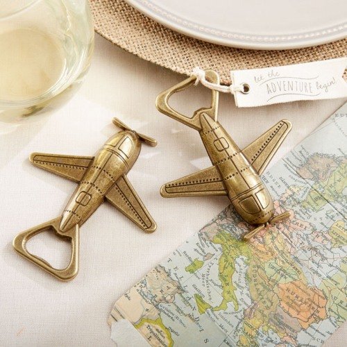 Airplane Bottle Opener Wedding Favours